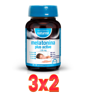 Pack de 3 unidades Melatonina Plus Active 1,95 Mg 60 + 30 (90) Comprimidos Dietmed