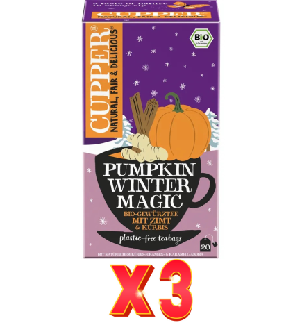 Pack de 3 unidades Infusión Pumpkin Spice Bio 20 Bolsas Cupper