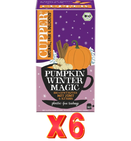 Pack de 6 unidades Infusión Pumpkin Spice Bio 20 Bolsas Cupper