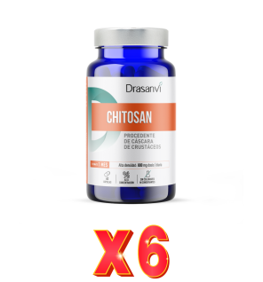 Pack de 6 unidades Chitosan 60 Capsulas Nutrabasicos  Drasanvi