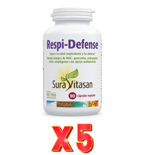 Pack de 5 unidades Respi-Defense 90 Cápsulas Sura Vitasan