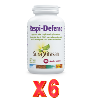 Pack de 6 unidades Respi-Defense 90 Cápsulas Sura Vitasan