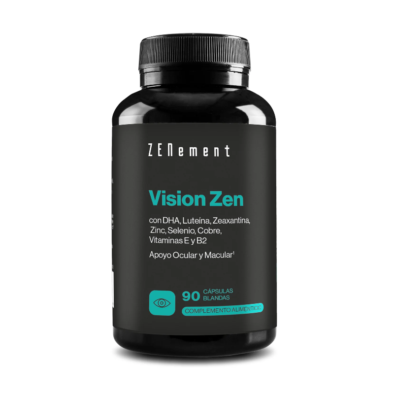 Vision Zen Con Dha Luteína Zeaxantina Zinc Selenio Cobre Vitaminas E Y B2 90 Cápsulas Blandas Zenement
