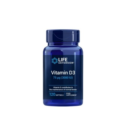 Vitamin d3 3.000 iu 120 perlas de Life Extension
