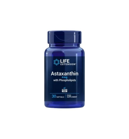 Astxanthin with phospholipids 4 mg 30 perlas de Life Extension