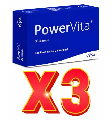 Pack de 3 unidades PowerVita 30 Cápsulas de VITAE