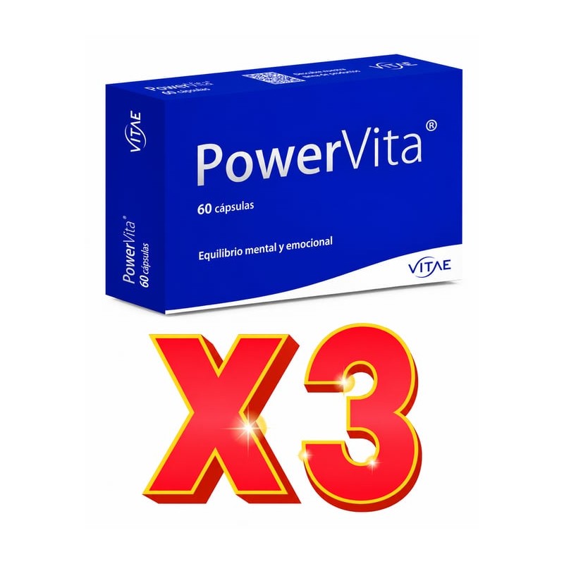 Pack de 3 unidades PowerVita 60 Cápsulas de VITAE
