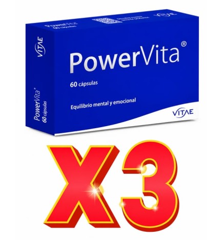 Pack de 3 unidades PowerVita 60 Cápsulas de VITAE