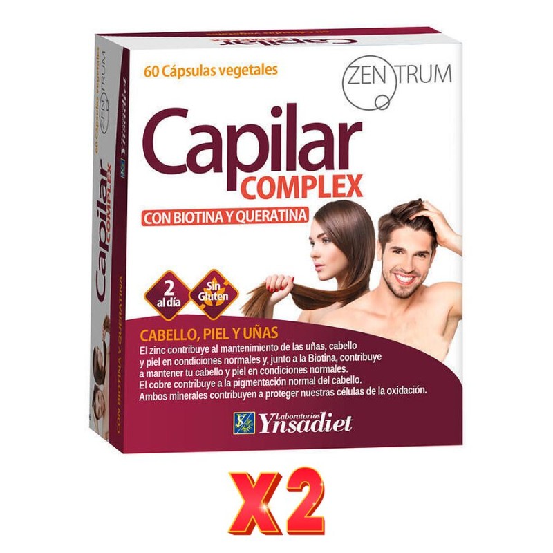 Pack De 2 Unidades Capilar Complex 60 Caps. Zentrum Ynsadiet