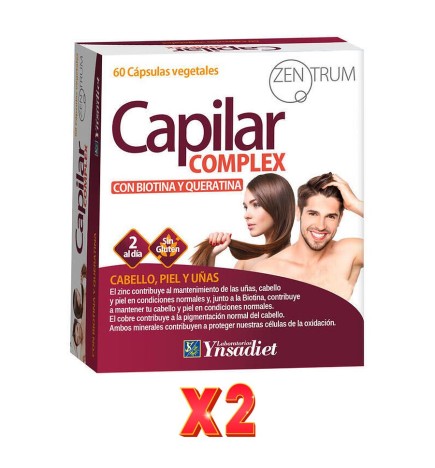 Pack De 2 Unidades Capilar Complex 60 Caps. Zentrum Ynsadiet