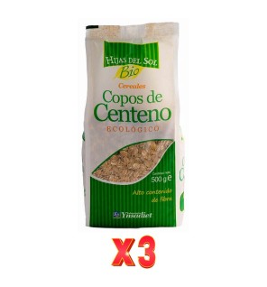 Pack De 3 Unidades Bio Copos De Centeno 500 Gr Ynsadiet