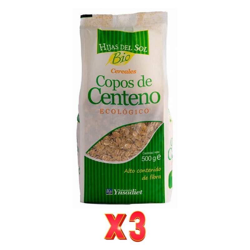 Pack De 3 Unidades Bio Copos De Centeno 500 Gr Ynsadiet Pack De 3 Unidades Bio Copos De Centeno 500 Gr Ynsadiet