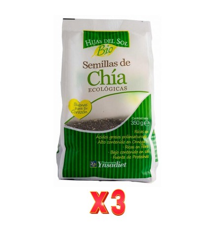 Pack De 3 Unidades Semilla Chia Ecologicas 350 Gr. Ynsadiet