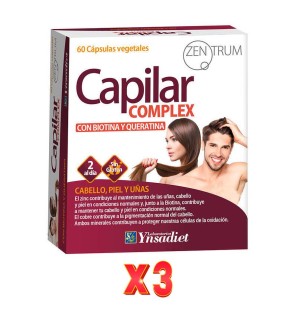 Pack De 3 Unidades Capilar Complex 60 Caps. Zentrum Ynsadiet