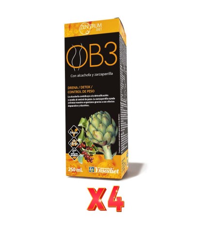 Pack De 4 Unidades Ob3 250 Ml Zentrum Ynsadiet