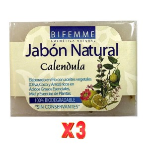 Pack De 3 Unidades Jabon Calendula 100 Gr Bifemme Ynsadiet