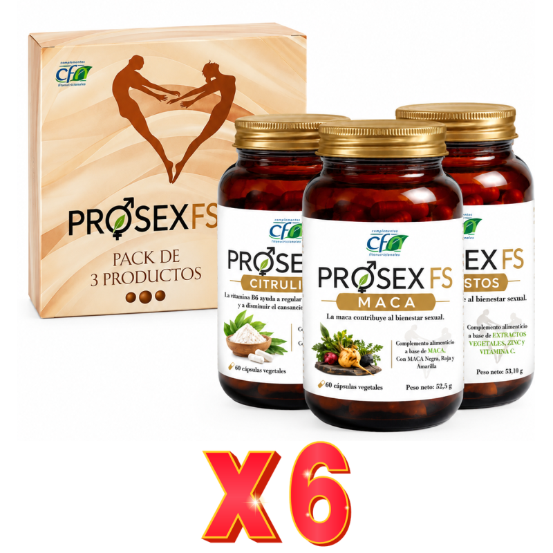 Pack de 6 unidades Prosex FS Extractos Pack 3 Piloderos 60 Cápsulas Cfn
