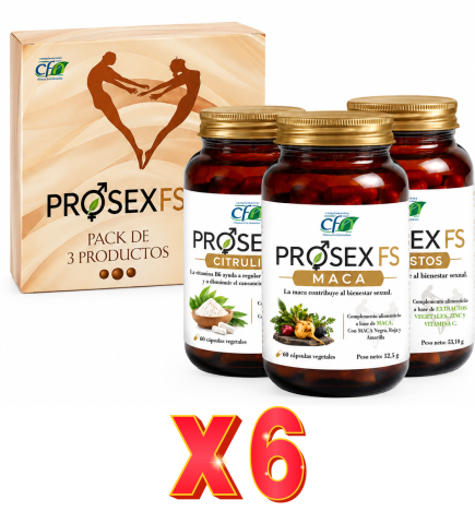 Pack de 6 unidades Prosex FS Extractos Pack 3 Piloderos 60 Cápsulas Cfn