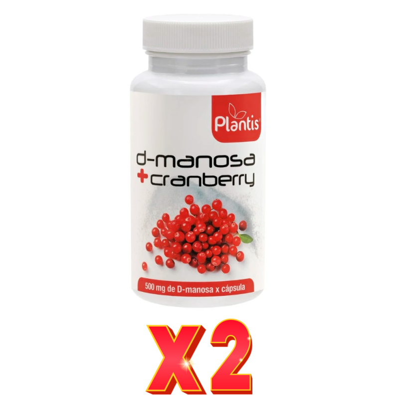 Pack de 2 unidades D-Manosa + Cranberry 60 Cápsulas Plantis Artesania