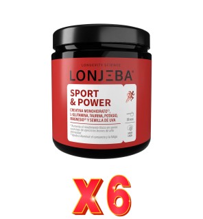 Pack de 6 unidades Sport & Power 201 Gramos Lonjeba