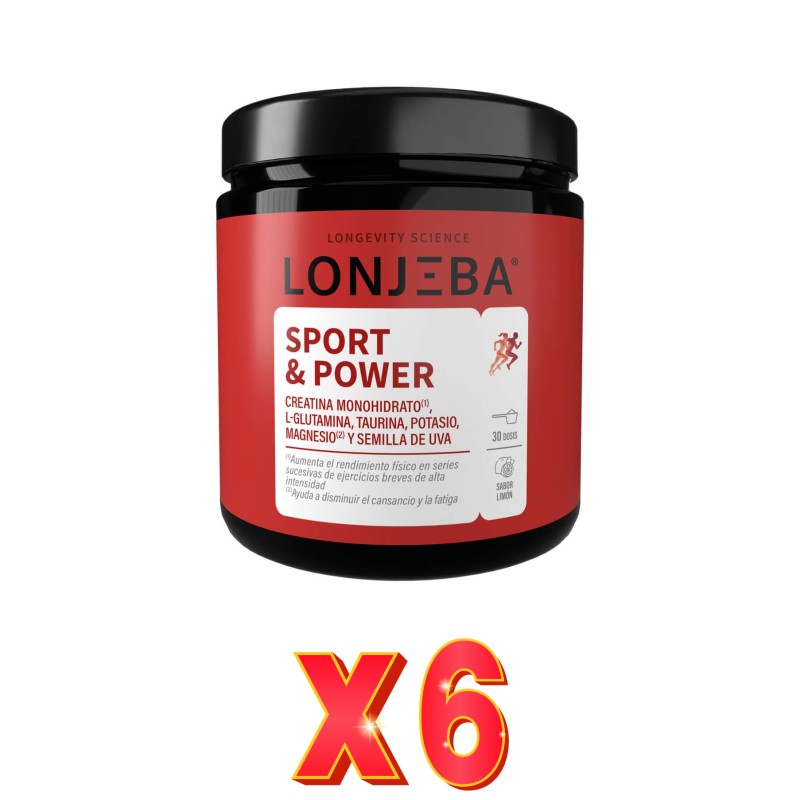 Pack de 6 unidades Sport & Power 201 Gramos Lonjeba