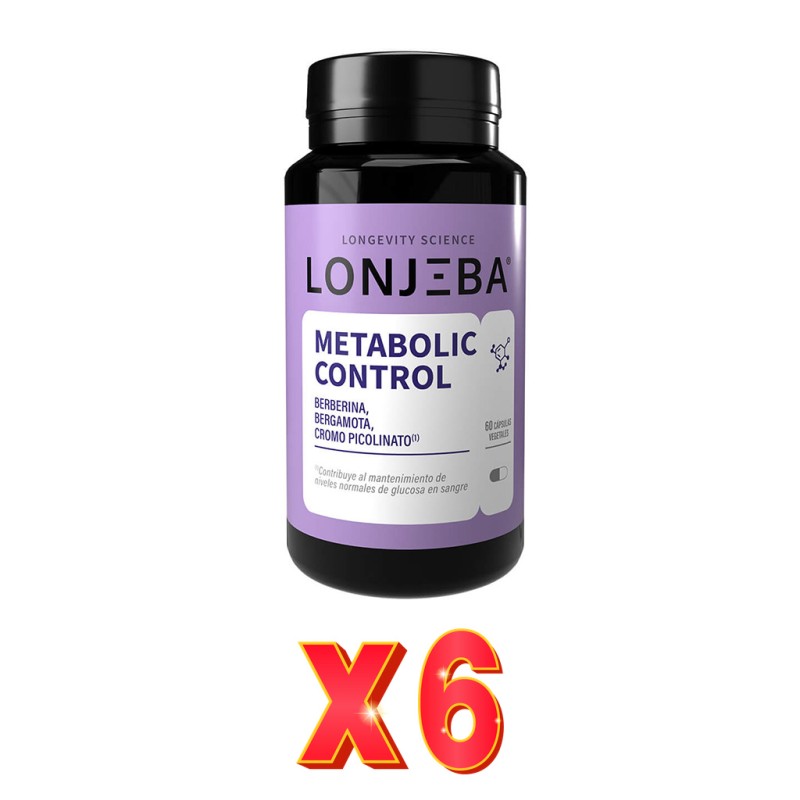 Pack de 6 unidades Metabolic Control 60 Cápsulas Lonjeba