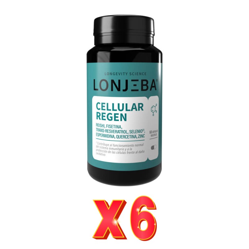 Pack de 6 unidades Cellular Regen 60 Cápsulas Lonjeba