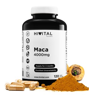 Maca 4000 120 Cápsulas Veganas Hivital