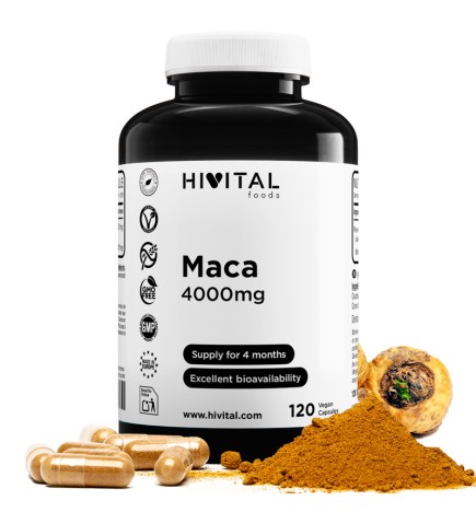 Maca 4000 120 Cápsulas Veganas Hivital