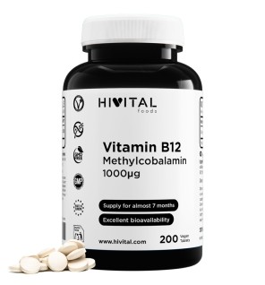 Vitamina B12 200 Comprimidos Veganos Hivital