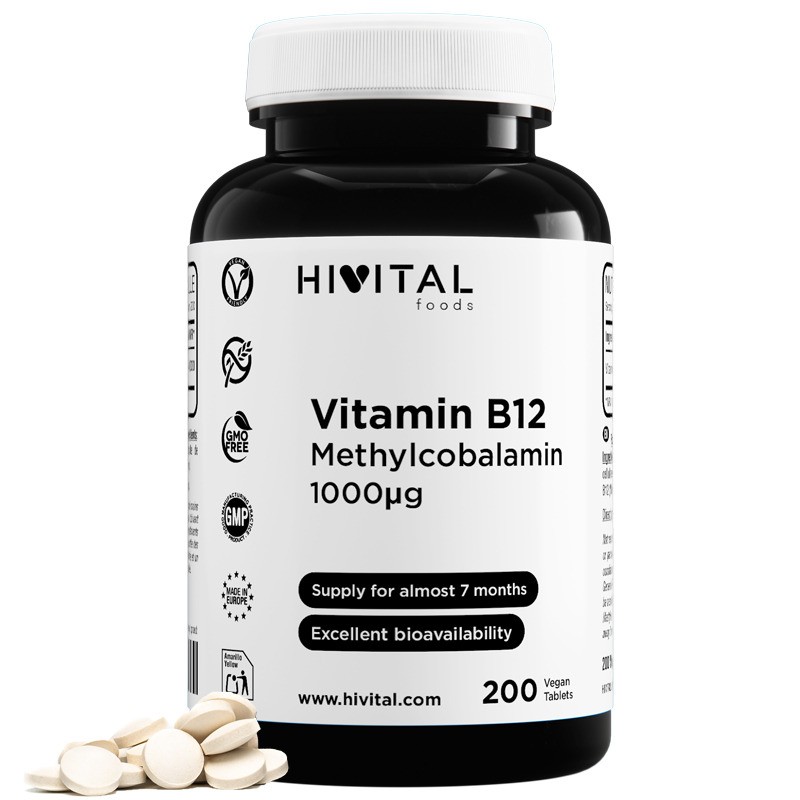 Vitamina B12 200 Comprimidos Veganos Hivital