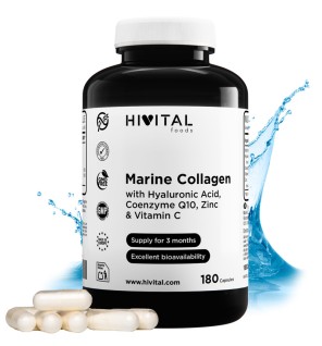 Colágeno Marino con Ácido Hialurónico 180 Cápsulas Hivital