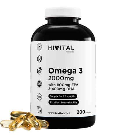 Omega 3 2000mg 200 Cápsulas Hivital