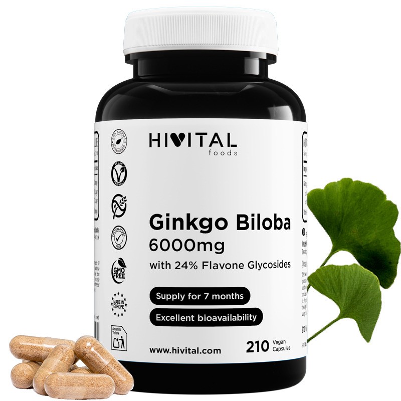 Ginkgo Biloba 210 Cápsulas Veganas Hivital
