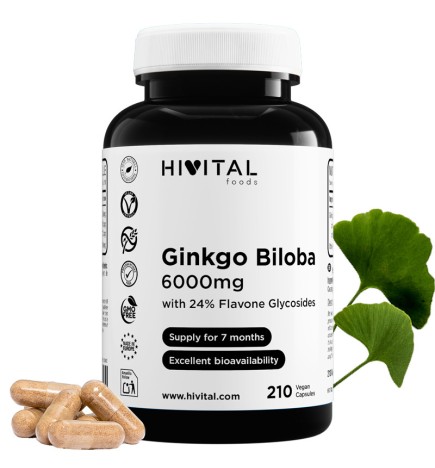 Ginkgo Biloba 210 Cápsulas Veganas Hivital