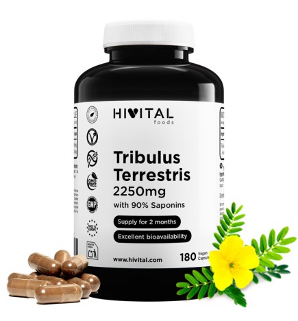 Tribulus Terrestris 2250mg 180 Cápsulas Veganas Hivital