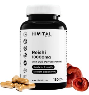 Reishi 10000mg 180 Cápsulas Veganas Hivital
