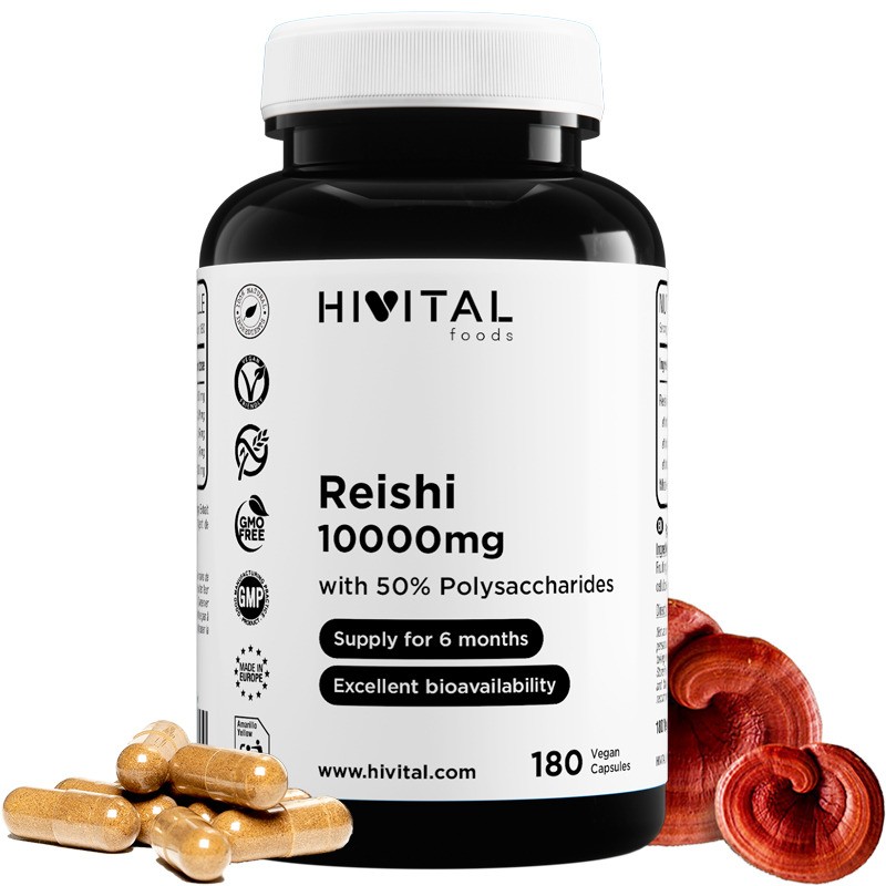 Reishi 10000mg 180 Cápsulas Veganas Hivital