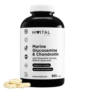 Glucosamina Marina con Condroitina 365 Cápsulas Hivital