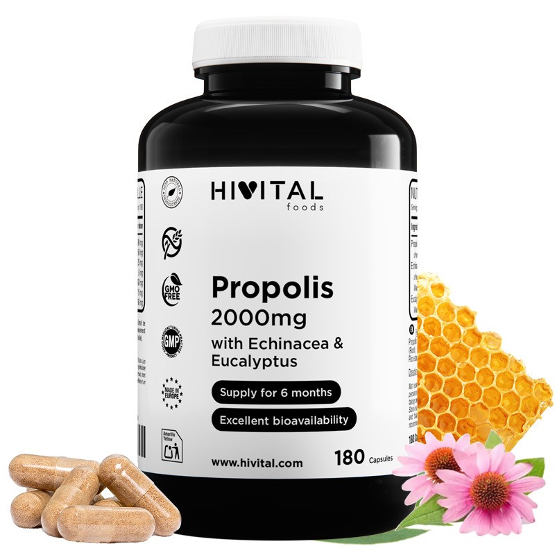 Propolis 2000 mg 180 Cápsulas Hivital Propolis 2000 mg 180 Cápsulas Hivital
