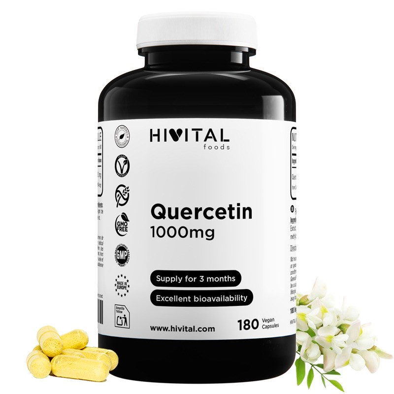 Quercetina 1000 mg 180 Cápsulas Veganas Hivital