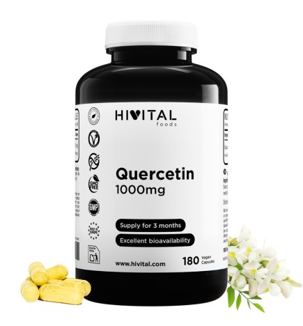 Quercetina 1000 mg 180 Cápsulas Veganas Hivital