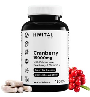 Arándano Rojo Americano 15000 mg 180 Cápsulas Veganas Hivital