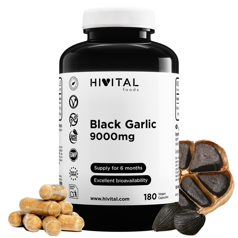 Ajo Negro 9000 mg 180 Cápsulas Veganas Hivital