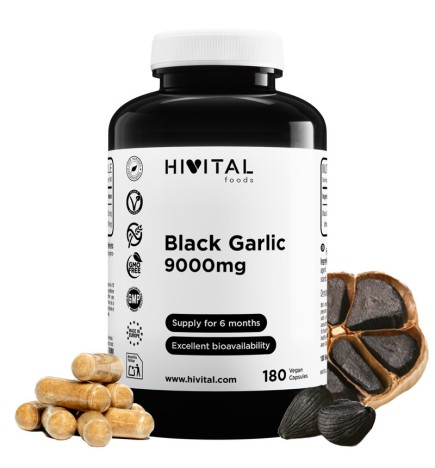 Ajo Negro 9000 mg 180 Cápsulas Veganas Hivital