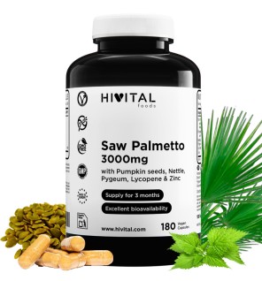 Saw Palmetto 3000 mg 180 Cápsulas Veganas Hivital