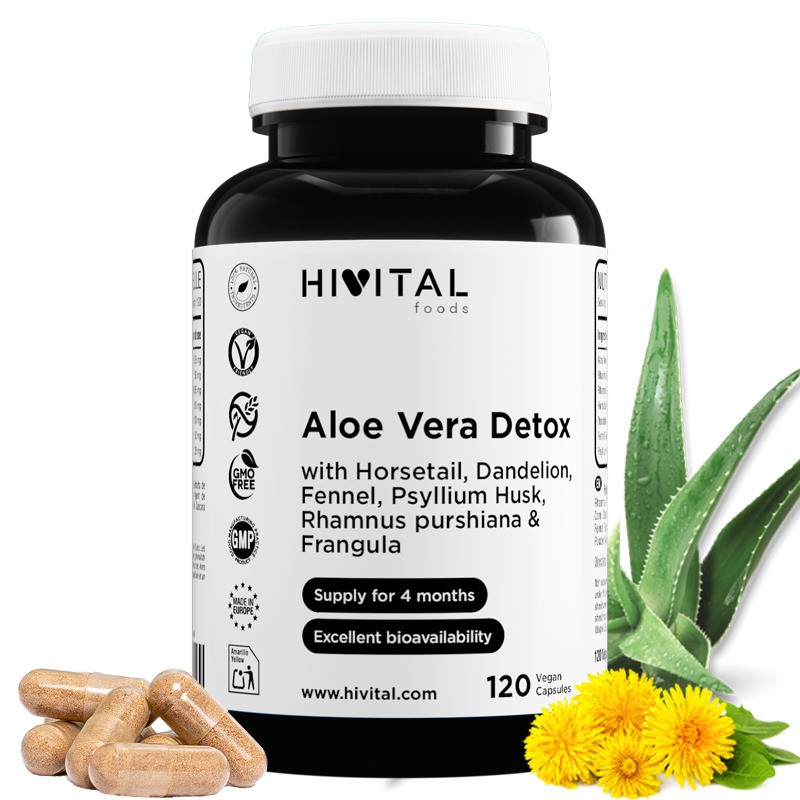 Aloe Vera Detox 120 Cápsulas Veganas Hivital
