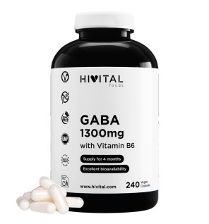 Gaba 1300 mg 240 Cápsulas Veganas Hivital