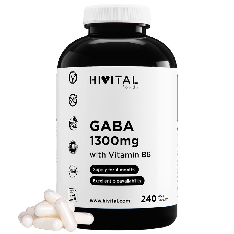 Gaba 1300 mg 240 Cápsulas Veganas Hivital