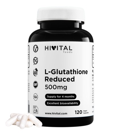 LGlutatión -Reducido 500 mg 120 Cápsulas Veganas Hivital